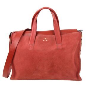 KELSI DAGGER BROOKLYN RED GENUINE LEATHER SUEDE SATCHEL SHOULDER BAG XBODY PURSE